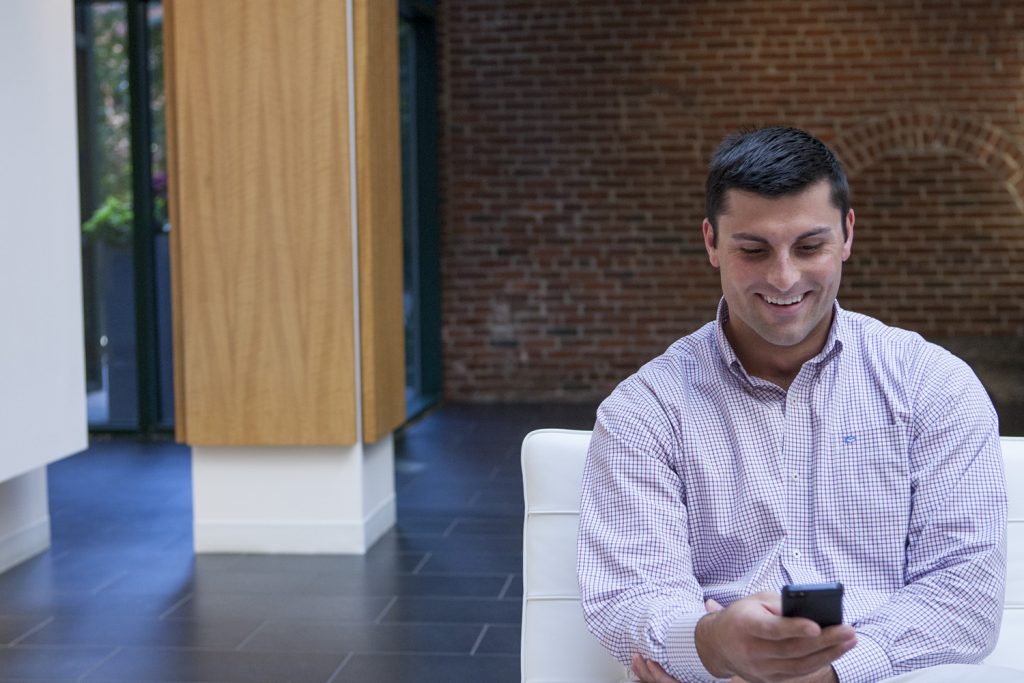 man on smartphone